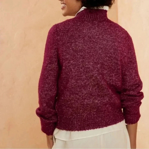 Banana Republic Cozy Cable Mock-Neck Sweater - Picture 2 of 15